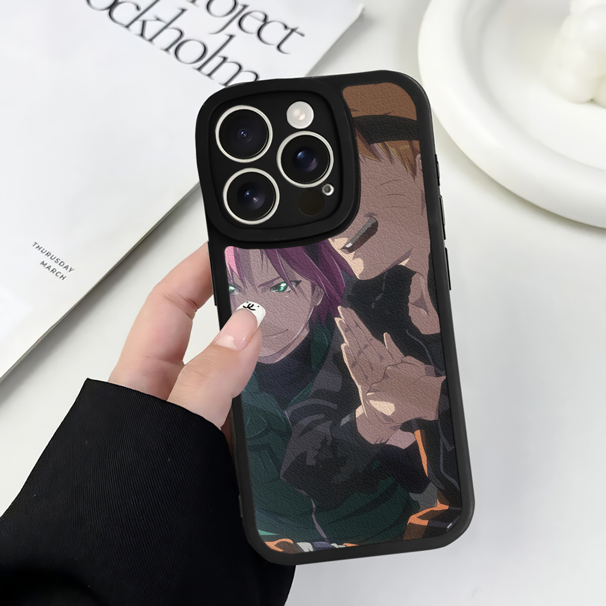 （画像用） NARUTO -ナルト- NARUTO -ナルト- 疾風伝 【iPhone 16シリーズ対応】シリコンスマホケース（レザー調） 材質：シリコン